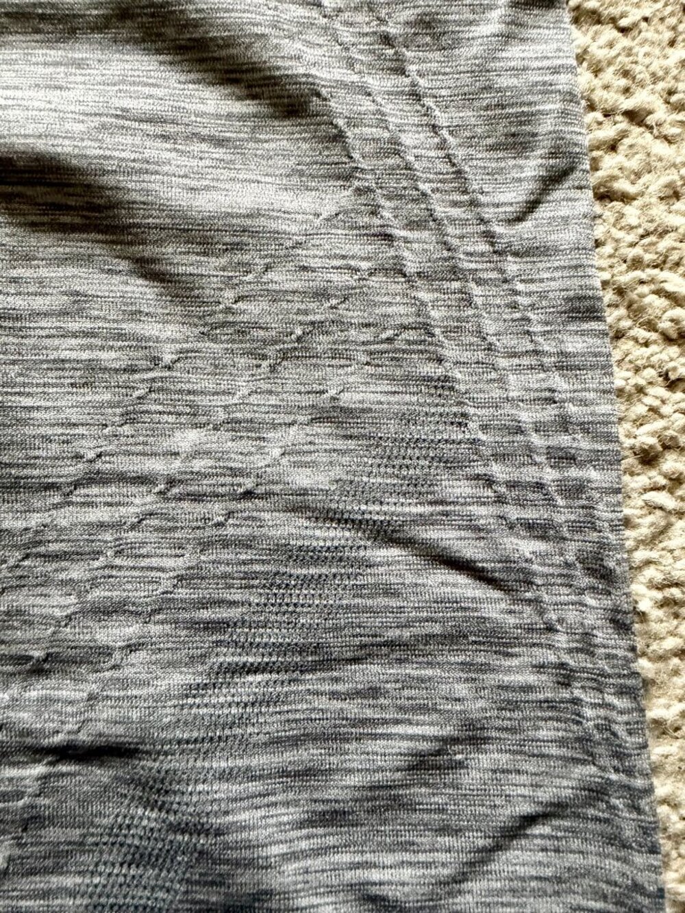 Athleta Grey Space Dye Ruched Racerback Tank - Picture 3 of 6